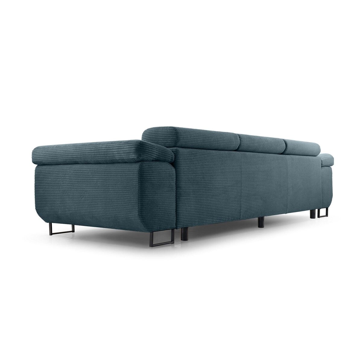 BEST MOBILIER Pablo - canapé 3 places - convertible avec têtières réglables - en velours côtelé