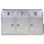 Voir la diapositive 2 : VIDAXL Buffet avec 3 tiroirs Style vintage Aluminium