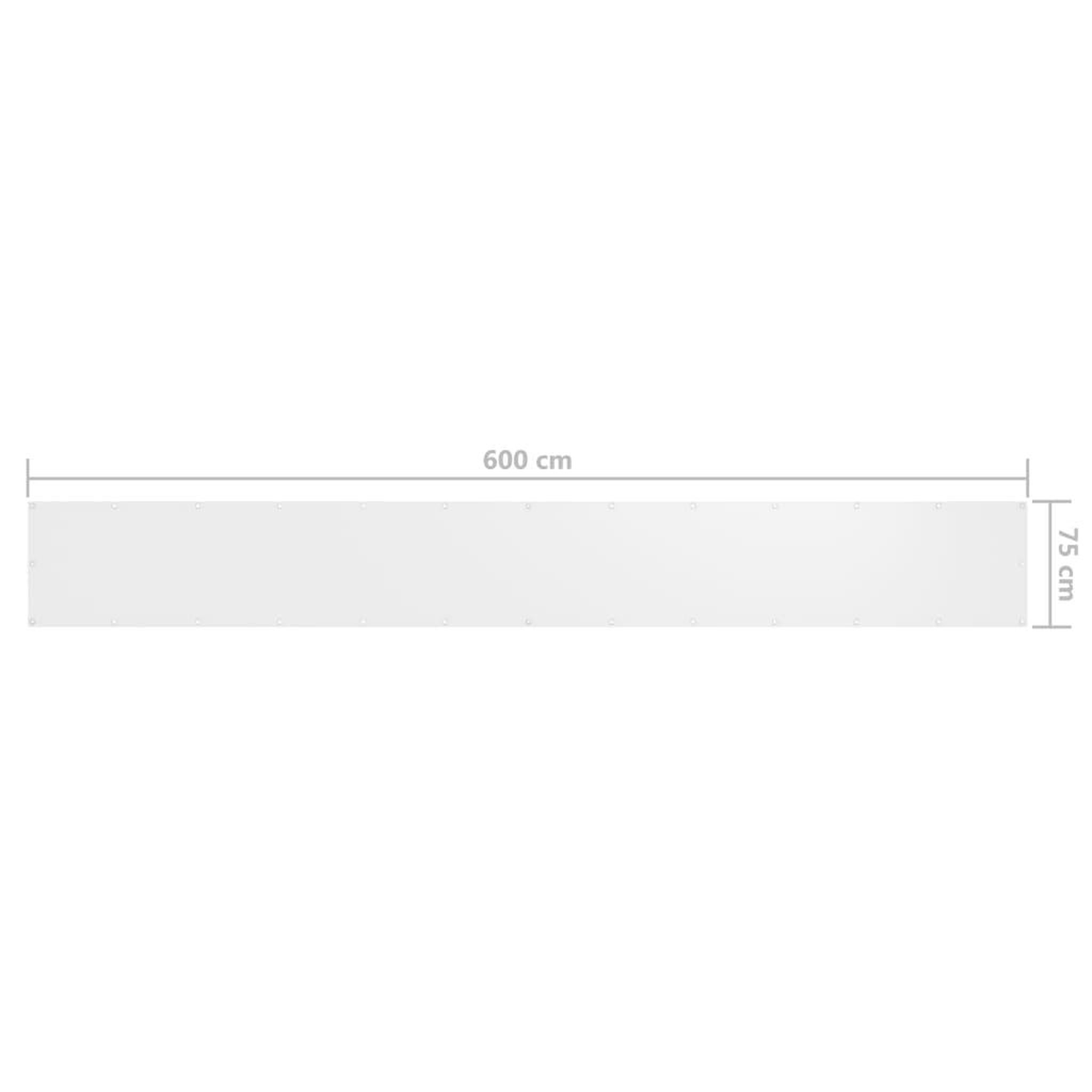 Voir la diapositive 5 : VIDAXL Ecran de balcon Blanc 75x600 cm Tissu Oxford