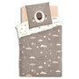 Voir la diapositive 2 : Atmosphera Kids Parure de Lit 2 Pièces  Ours  140x200cm Taupe & Blanc