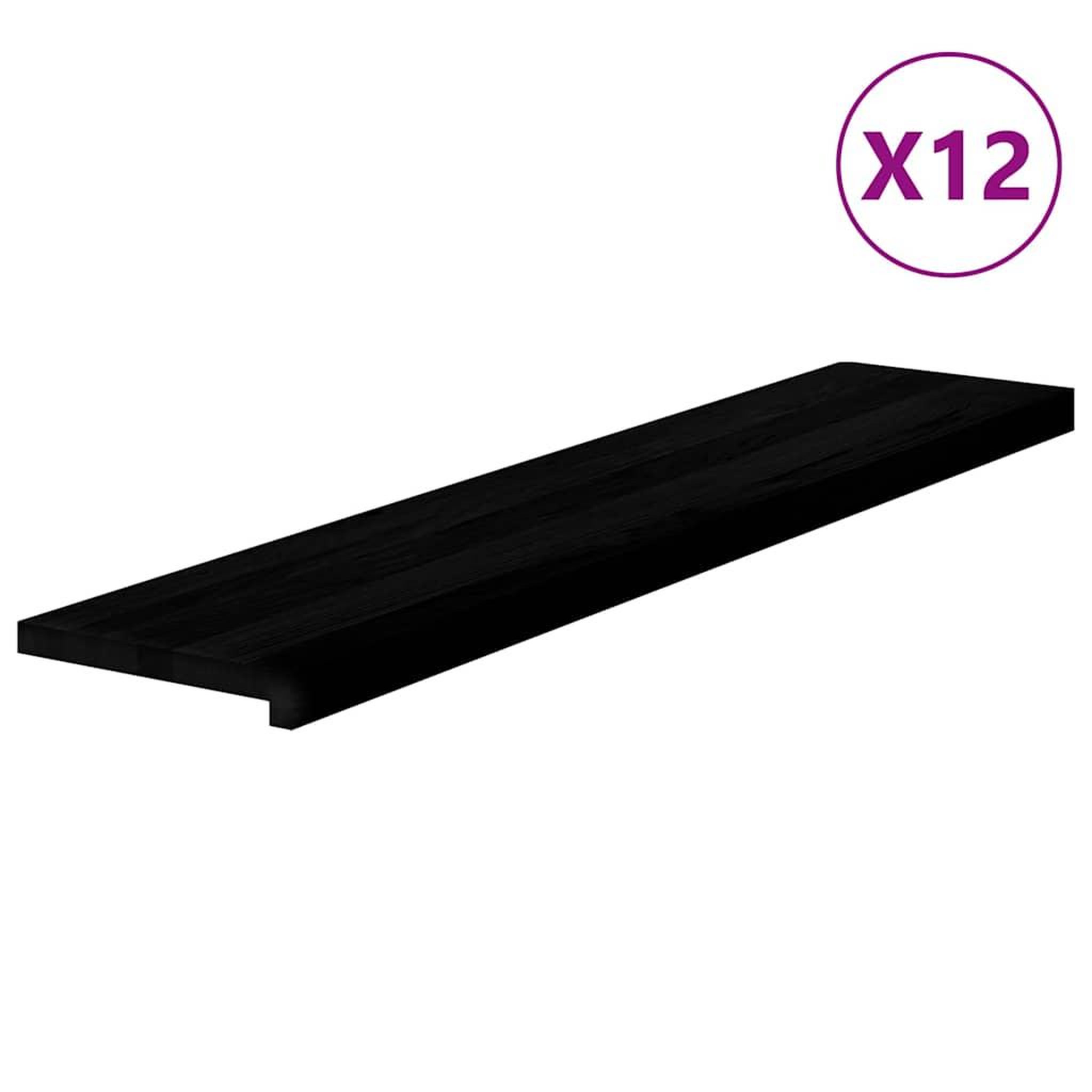 Voir la diapositive 2 : VIDAXL Marches d'escalier 12 pcs marron fonce 120x25x2 cm chene massif