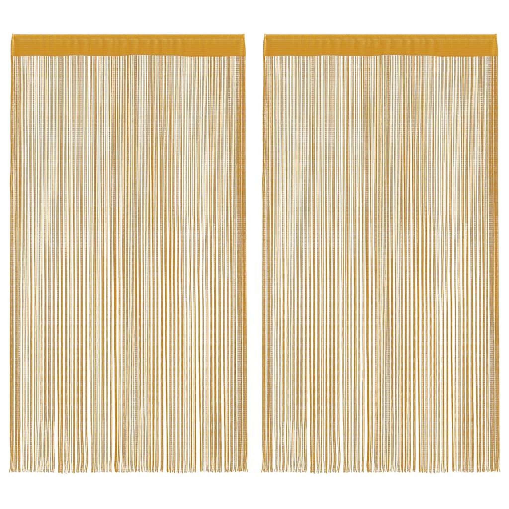 Voir la diapositive 2 : VIDAXL Rideaux a fils 2 pcs or 140x250 cm