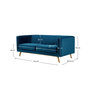 Voir la diapositive 4 : Rendez vous déco Canapé 2 places en velours bleu foncé-Gatsby