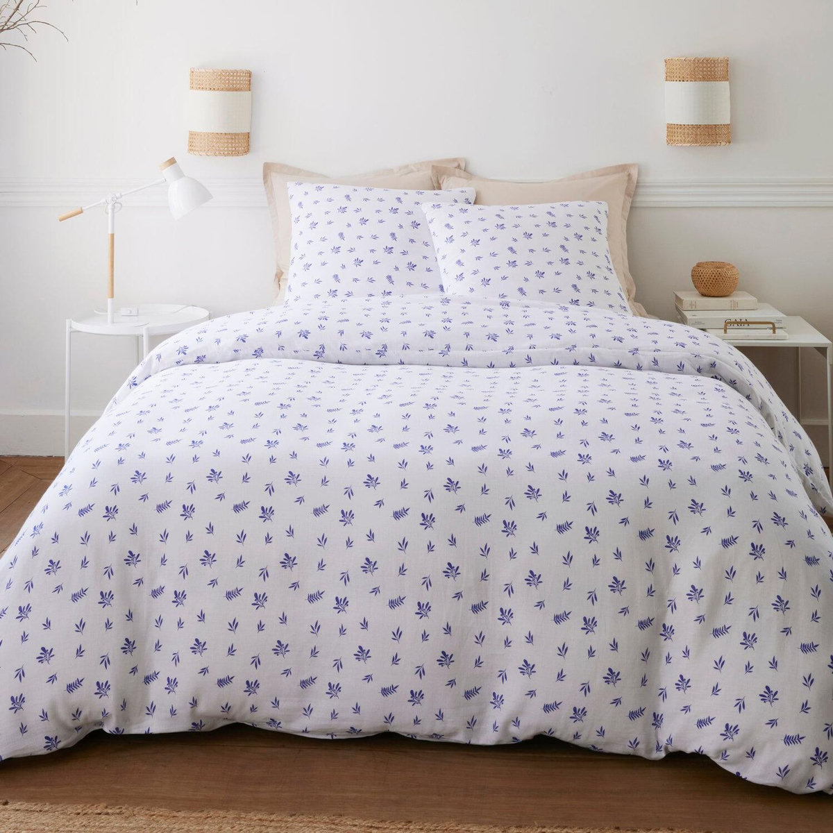BATON ROUGE Parure housse de couette 100% gaze de coton imprimé louca