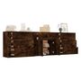Voir la diapositive 4 : VIDAXL Buffets 3 pcs Chene fume Bois d'ingenierie