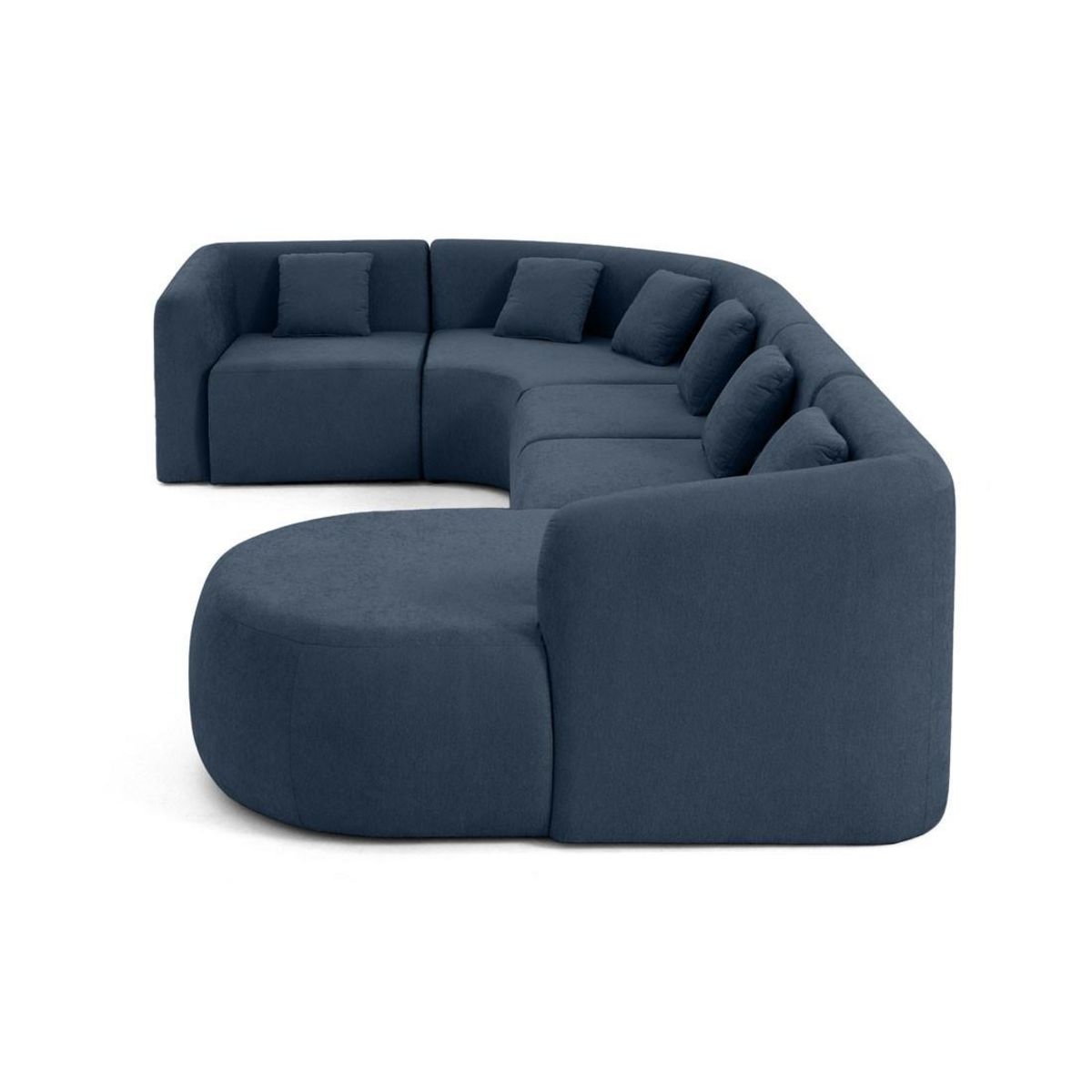 LISA DESIGN Ikare - canapé modulable d'angle droit - 6 places - en tissu