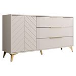 BEST MOBILIER Boccioni - buffet bas - beige - 154 cm. Coloris disponibles : Beige