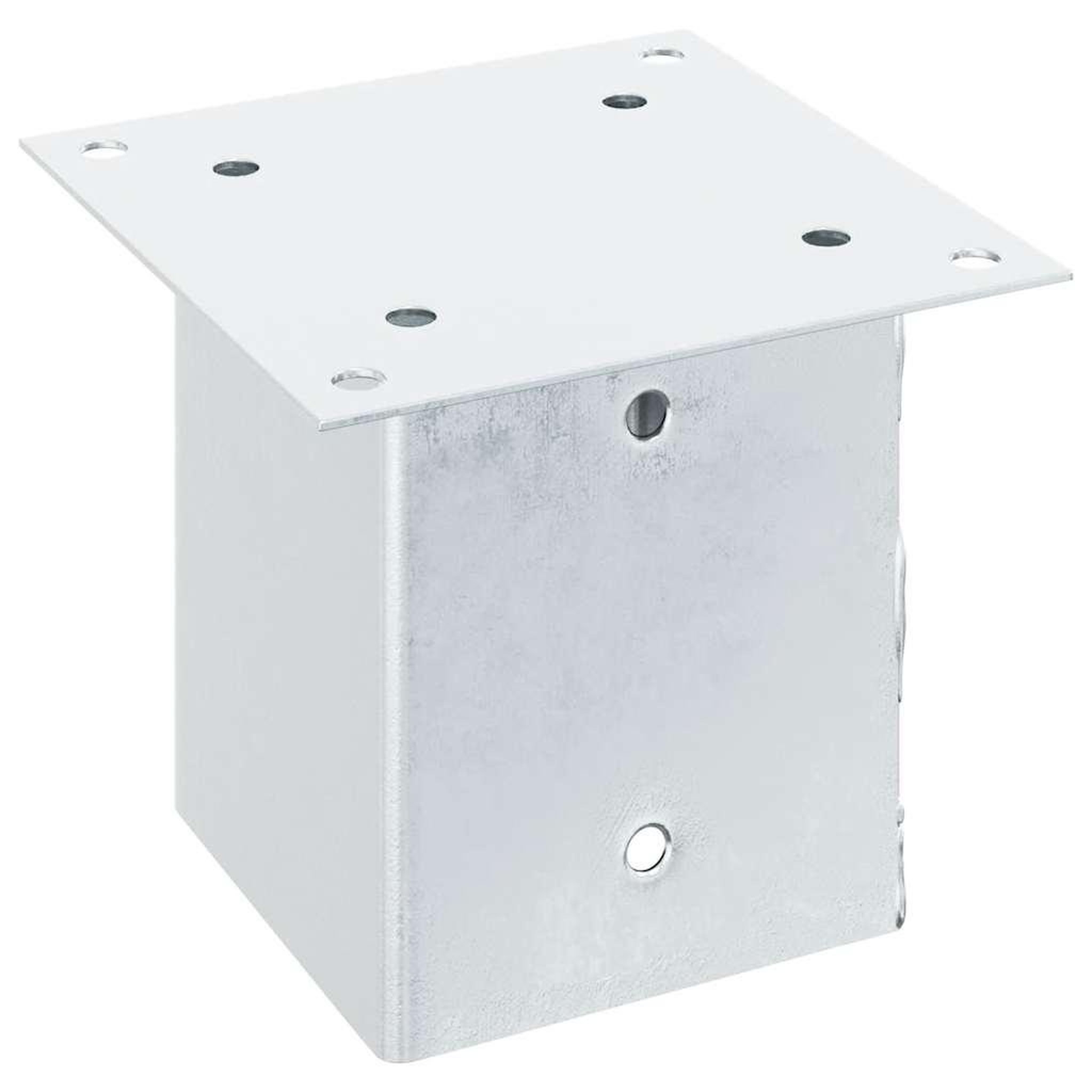 Voir la diapositive 5 : VIDAXL Bases de poteau carrees 12pcs argent 121x121 mm acier galvanise