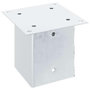 Voir la diapositive 5 : VIDAXL Bases de poteau carrees 12pcs argent 121x121 mm acier galvanise