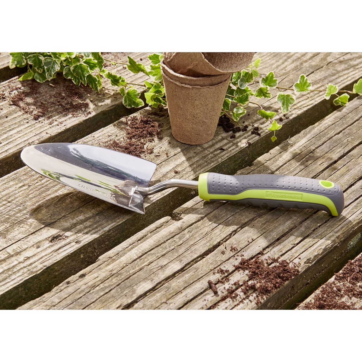 GARDENSTAR Transplantoir large en acier inoxydable