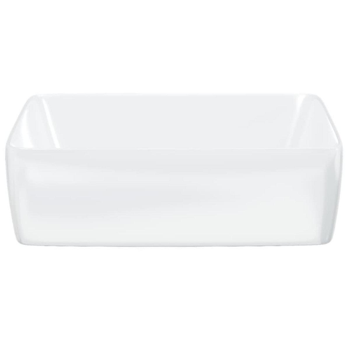 VIDAXL Lavabo blanc 48x37x13 cm ceramique rectangle