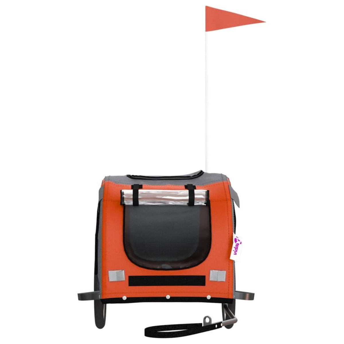 VIDAXL Remorque de velo pour animaux de compagnie orange et noir