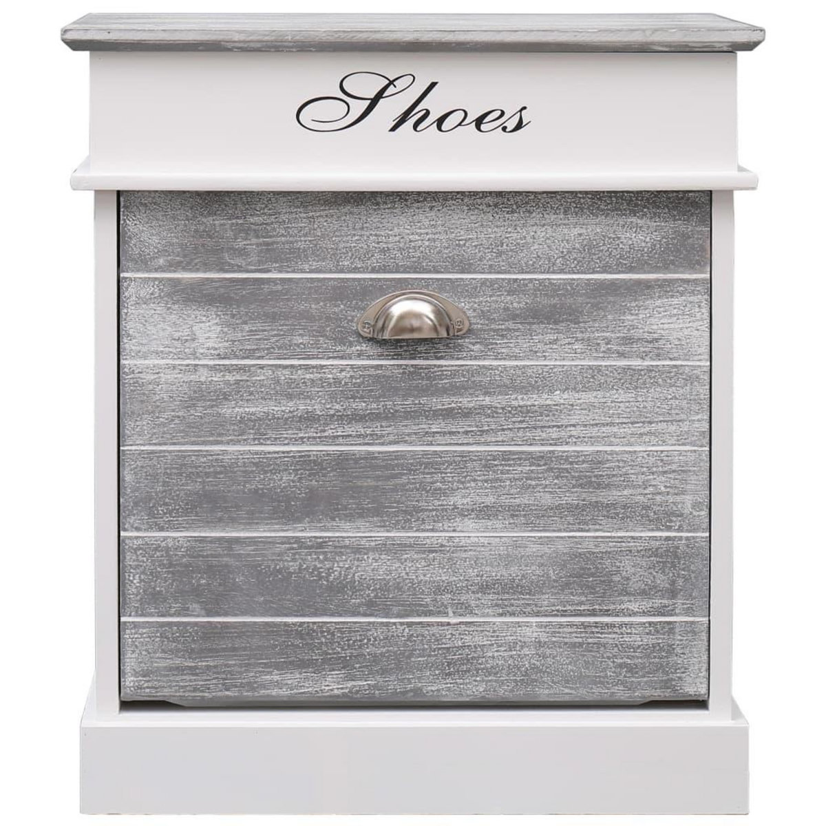 VIDAXL Armoire a chaussures Gris 50 x 28 x 58 cm Bois de Paulownia