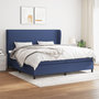 Voir la diapositive 1 : VIDAXL Sommier a lattes de lit avec matelas Bleu 200x200 cm Tissu