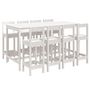 Voir la diapositive 2 : VIDAXL Ensemble de bar de jardin 9 pcs blanc bois de pin massif
