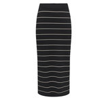 JACQUELINE DE YONG Jupe  à Rayures Femme JDY Bloom. Coloris disponibles : Noir