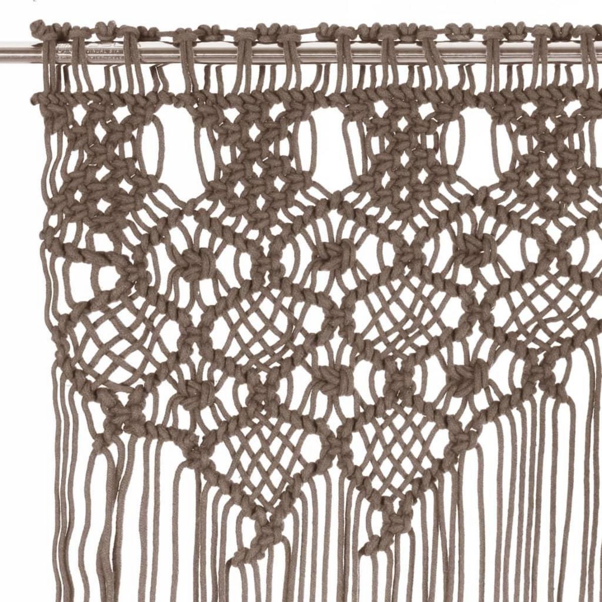 VIDAXL Rideau en macrame Taupe 140x240 cm Coton