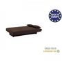 Voir la diapositive 3 : MARKET24 Banquette clic clac 3 places - Tissu chocolat - Style Contemporain - L 190 x P 92 cm - DREAM