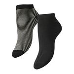 Pieces X2 Paires de Chaussettes es Femme Pieces Claura. Coloris disponibles : Noir