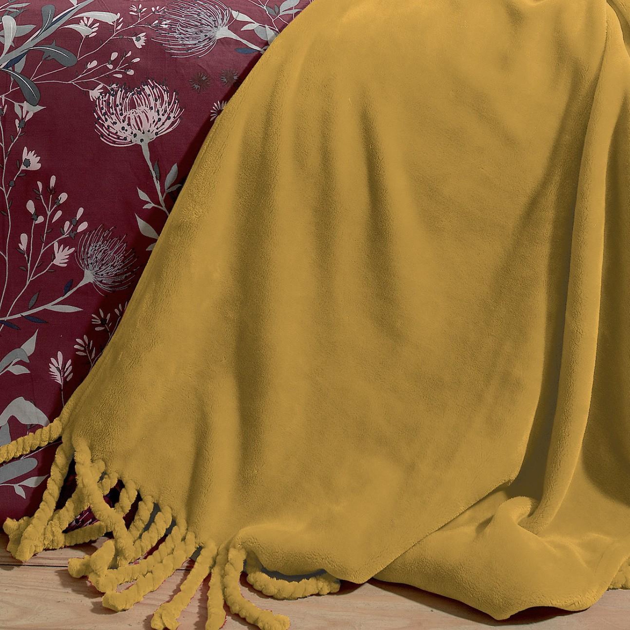 Voir la diapositive 2 : Les Ateliers du Linge Plaid 100%polyester