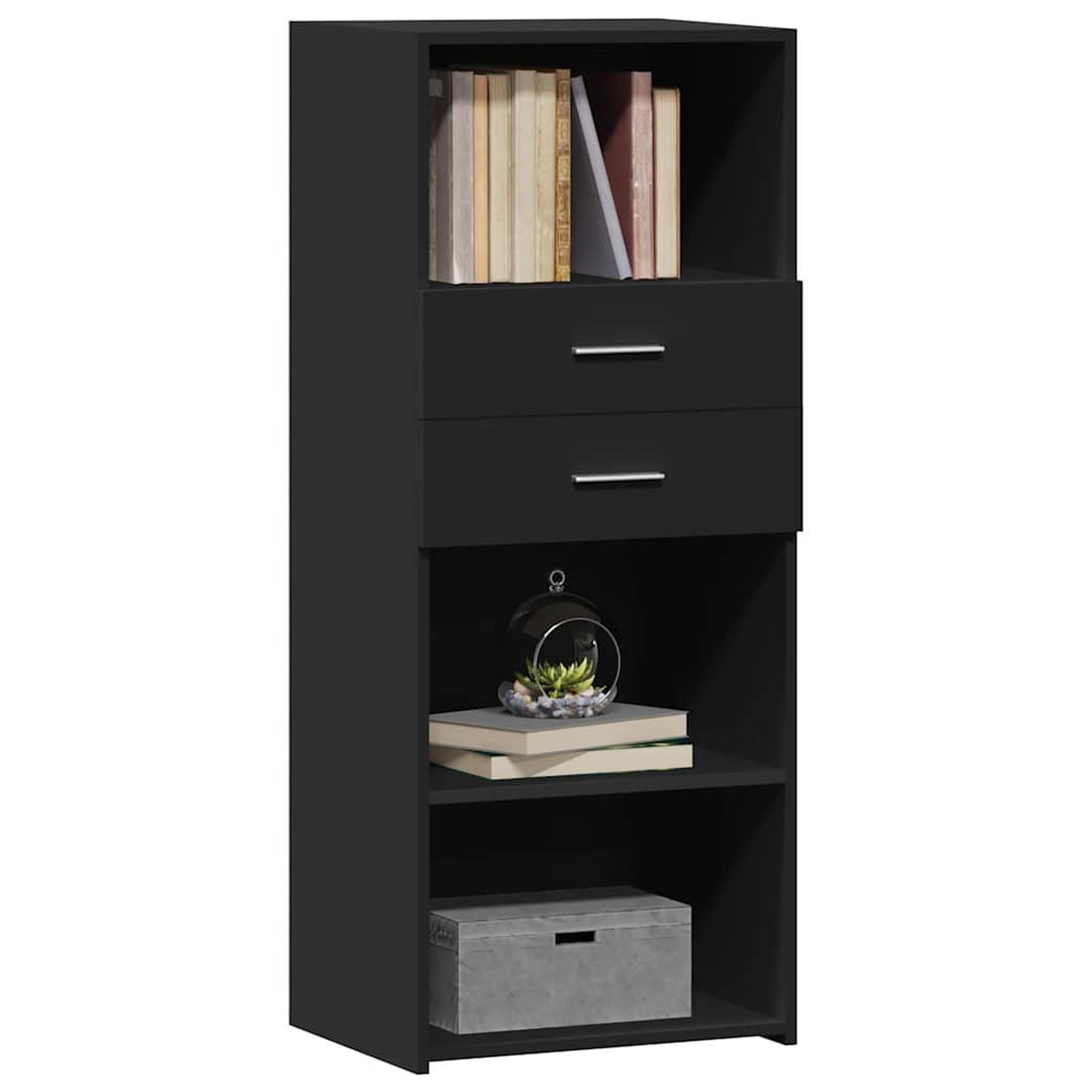 Voir la diapositive 3 : VIDAXL Buffet haut noir 50x42,5x124 cm bois d'ingenierie