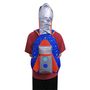 Voir la diapositive 4 : AUCHAN Sac à goûter maternelle avec capuche polyester multicolore COSMONAUTE