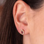Voir la diapositive 2 : L'ATELIER D'AZUR Boucles d'Oreilles Or 18 Carats 750/000 Jaune - Améthyste et Zirconium