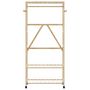 Voir la diapositive 3 : VIDAXL Porte vêtements et étagères et roulettes 90x40x179,5 cm bambou