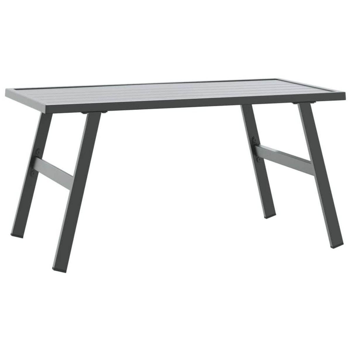 VIDAXL Table basse de jardin noir 90x45x35 cm acier enduit de poudre