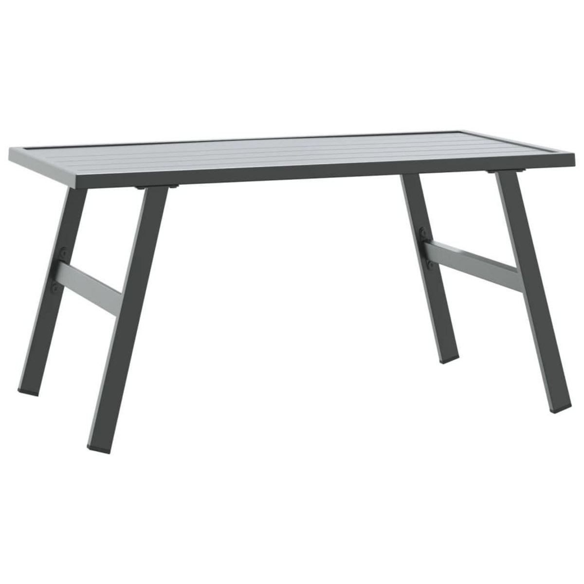 VIDAXL Table basse de jardin noir 90x45x35 cm acier enduit de poudre