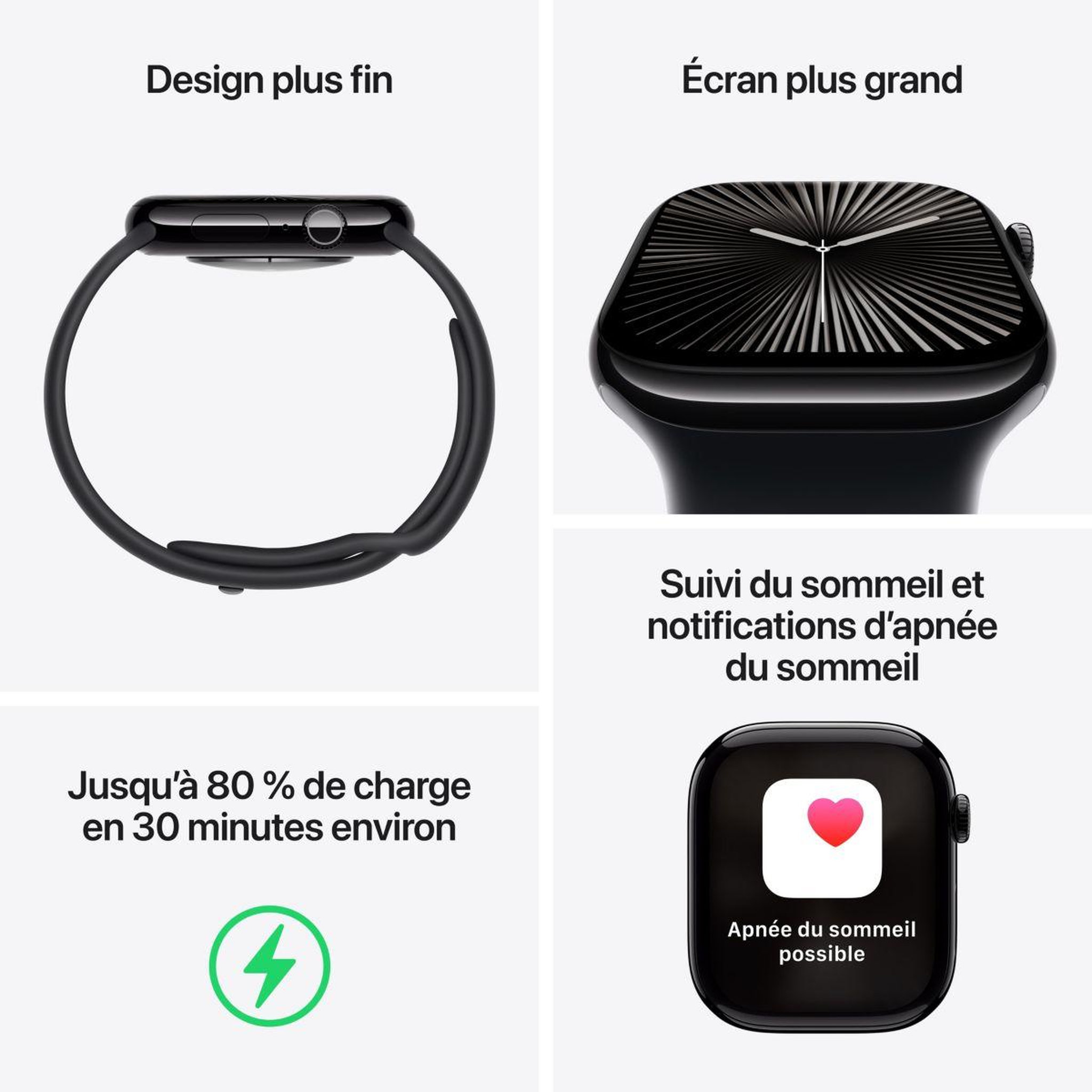 Voir la diapositive 3 : APPLE Montre connectée Serie 10 46mm Titane Or S/M Cellular