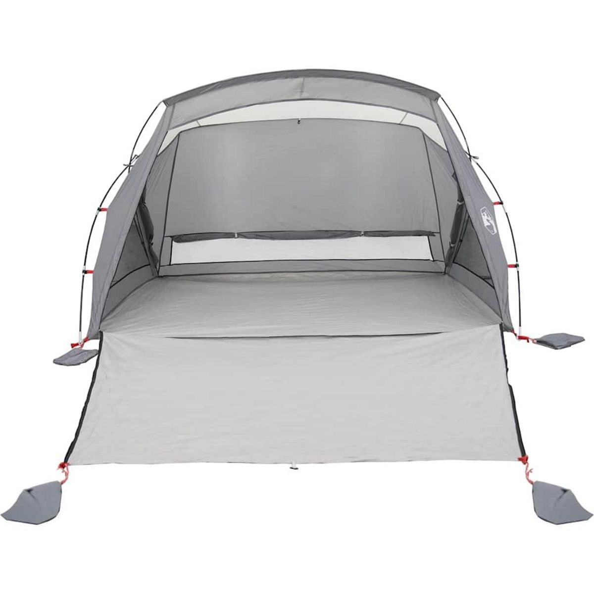 VIDAXL Tente de plage 2 personnes gris impermeable
