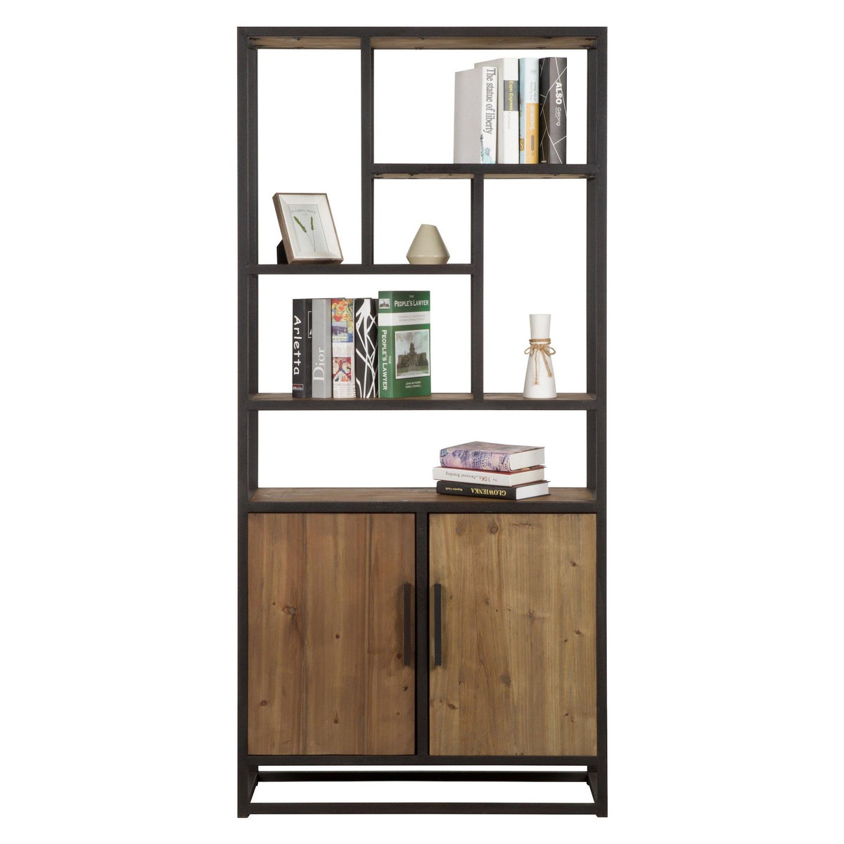 Rendez vous déco Etagère en bois de cèdre recyclé et métal-Raffi