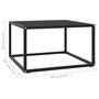 Voir la diapositive 5 : VIDAXL Table basse Noir avec verre noir 60x60x35 cm
