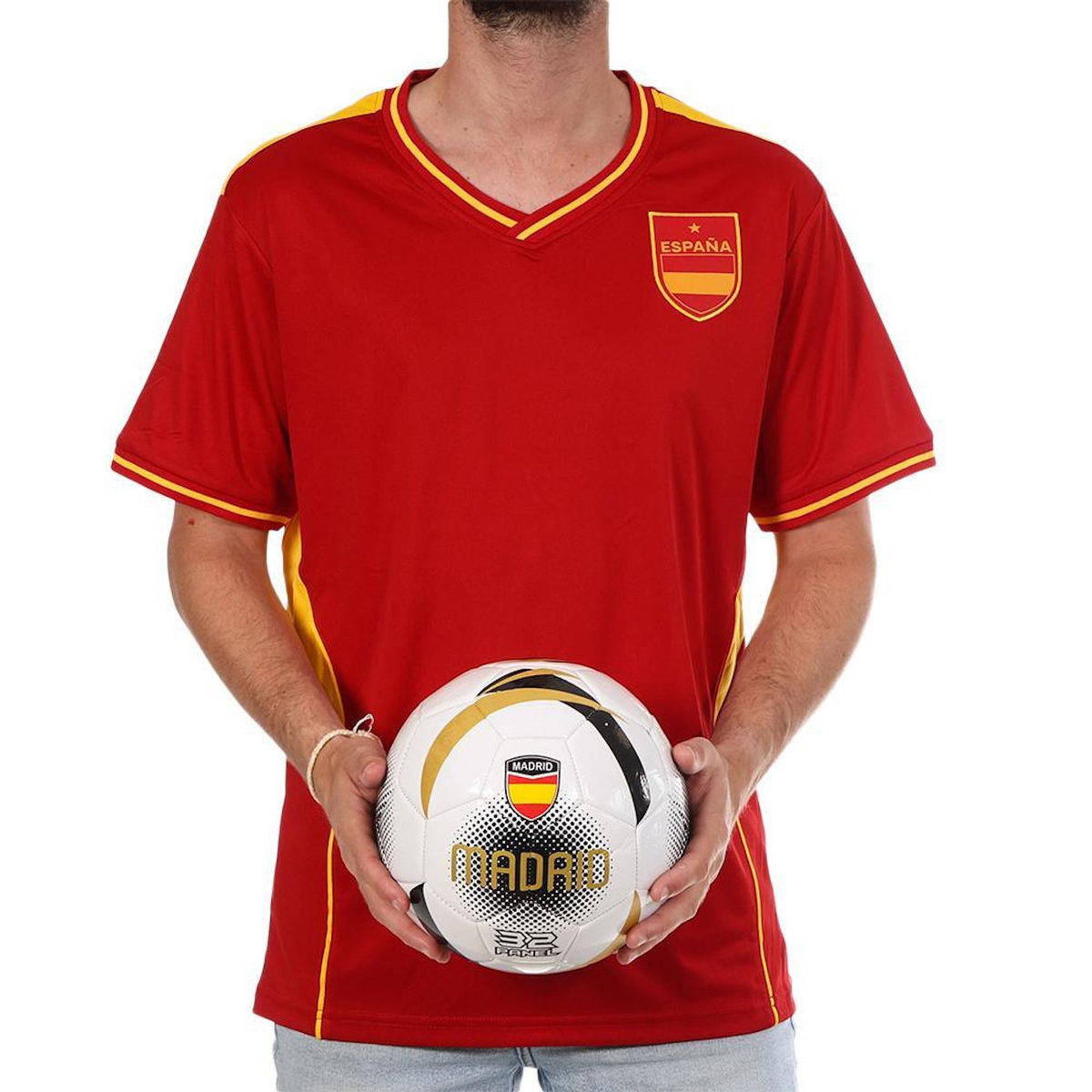SPORTZONE Espagne Maillot Supporter Rouge Mixte Sport Zone