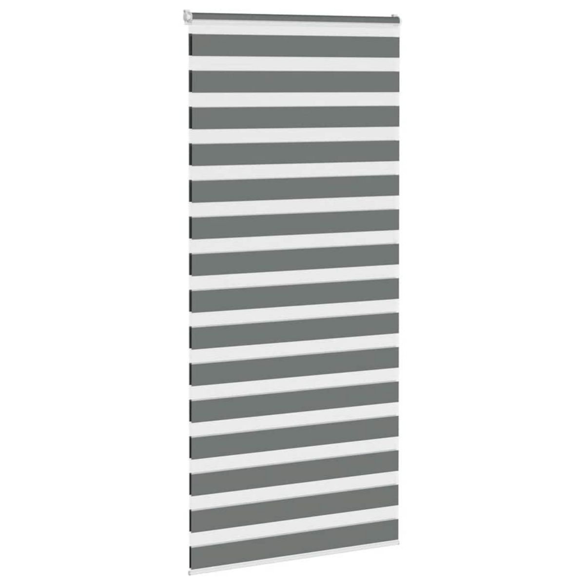 VIDAXL Store zebre gris fonce largeur du tissu 105,9 cm polyester