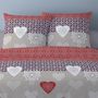 Voir la diapositive 2 : Dourev Housse de couette 260x240 Naty + 2 taies coton flanelle