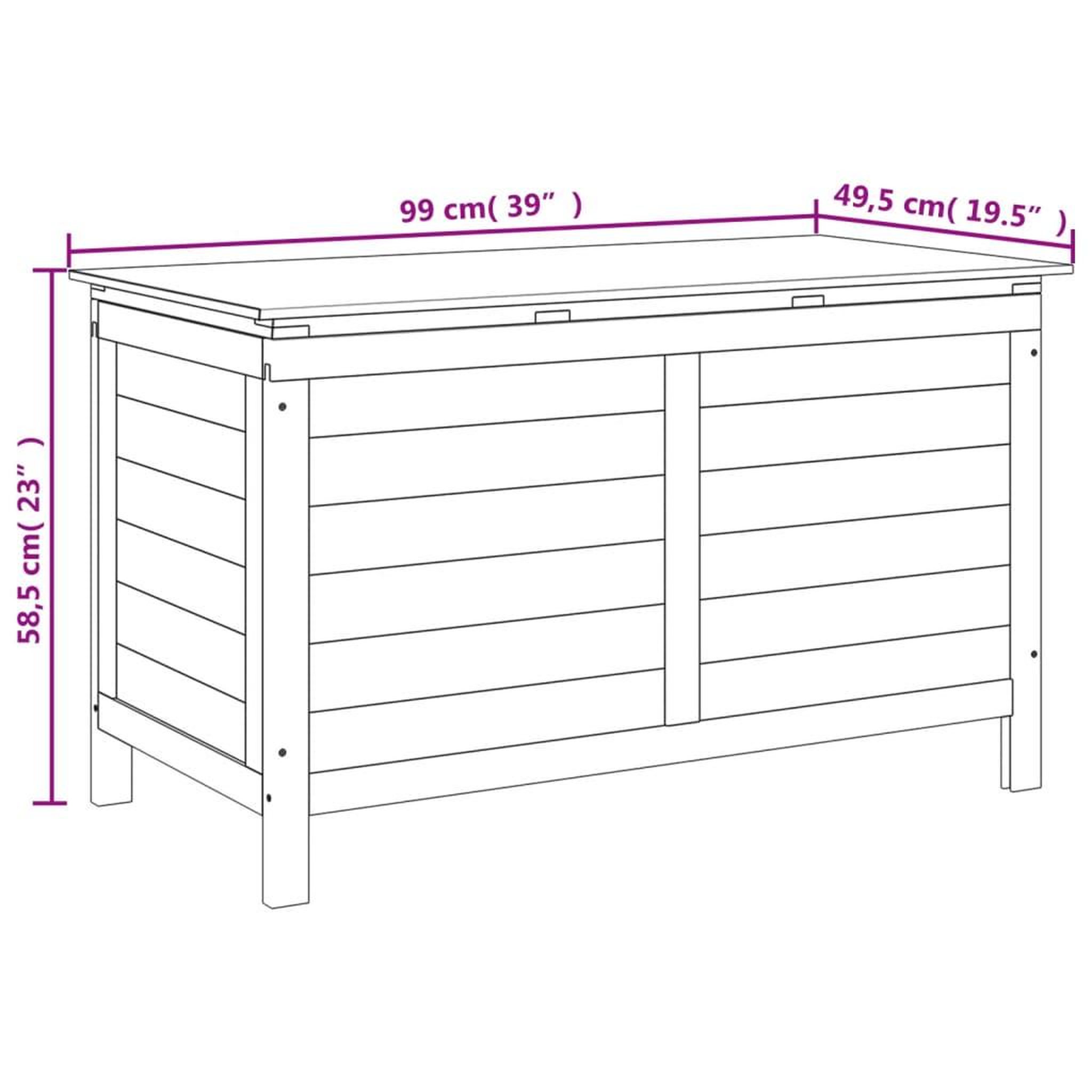 Voir la diapositive 6 : VIDAXL Boîte de rangement de jardin anthracite bois massif de sapin