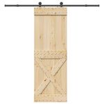 VIDAXL Porte coulissante et kit de quincaillerie 80x210 cm pin massif