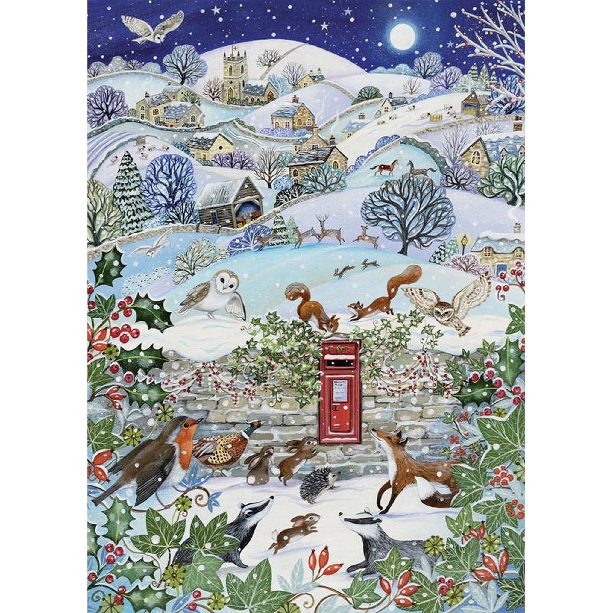 Voir la diapositive 2 : ALIZE Puzzle 500 pièces Village sous la neige – Paysage hivernal – Adulte – Alizé