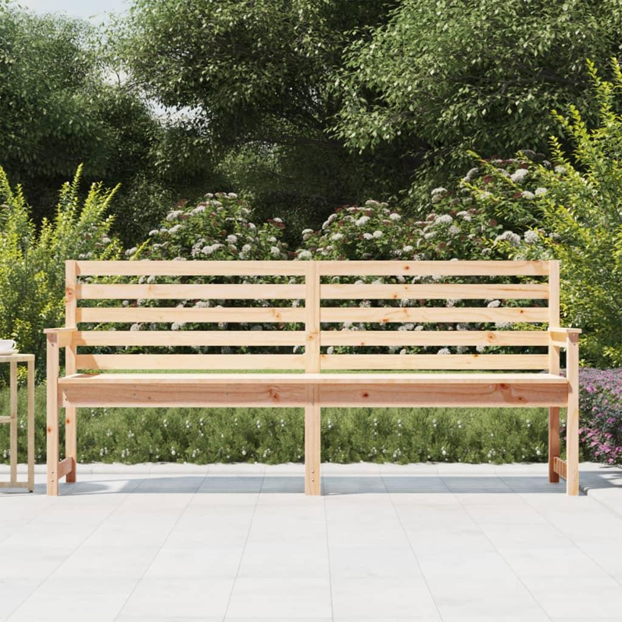 Voir la diapositive 3 : VIDAXL Banc de jardin 203,5x48x91,5 cm bois massif de pin