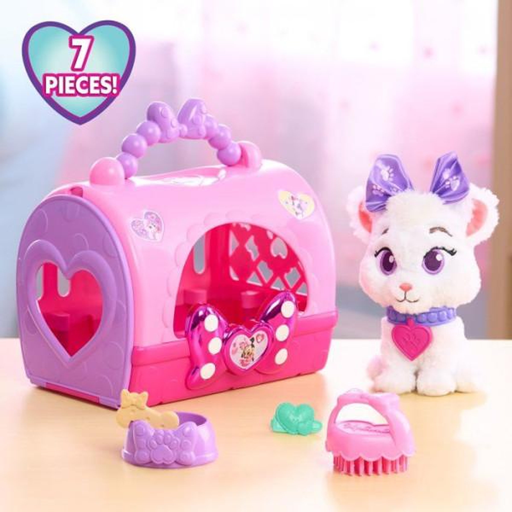 Voir la diapositive 4 : DISNEY Sac de transport pour animaux - DISNEY - Minnie Mouse - Peluche chat incluse - 4 accessoires
