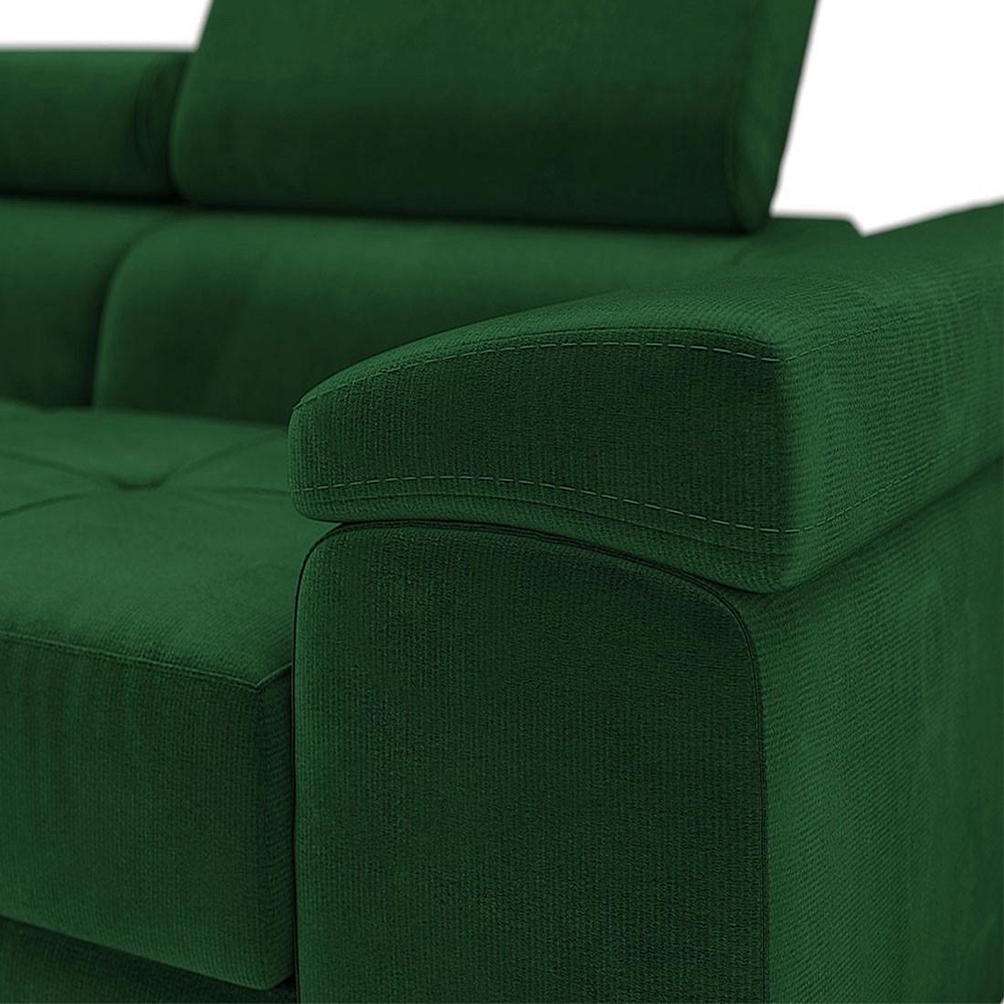 Voir la diapositive 3 : BEST MOBILIER Pablo - canapé droit 2 places avec têtières ajustables - en velours