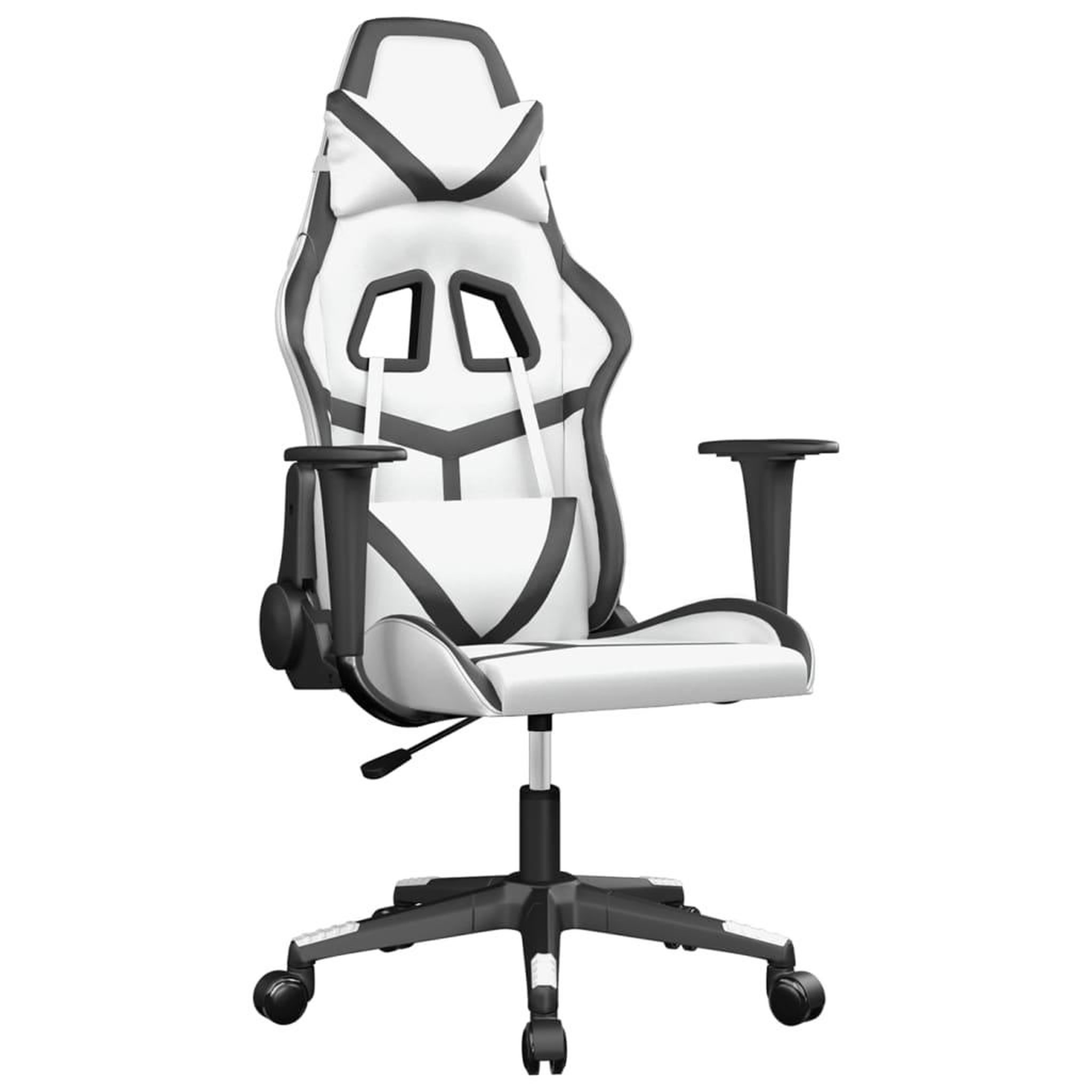 Voir la diapositive 2 : VIDAXL Chaise de jeu Blanc et noir Similicuir
