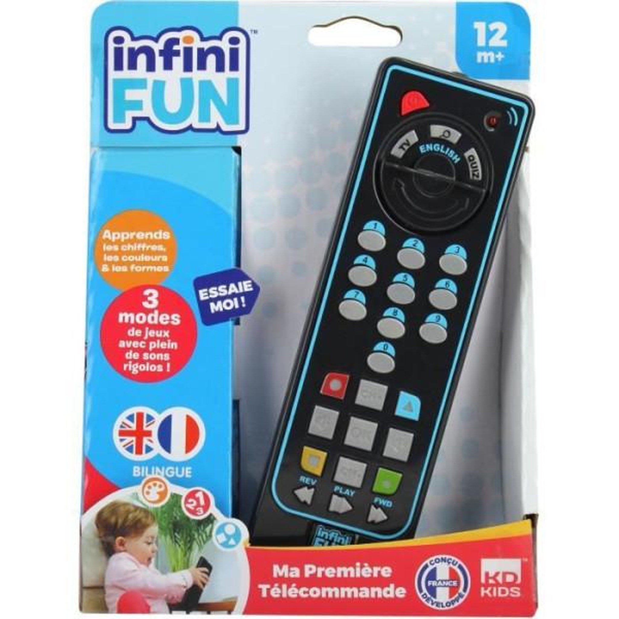 Voir la diapositive 2 : MARKET24 Télécommande jouet - kd - ma premiere télécommande - tres réaliste pour imiter les grands
