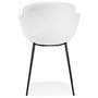 Voir la diapositive 5 : Paris Prix Chaise Design en Tissu Bouclé  Valarie  80cm Blanc