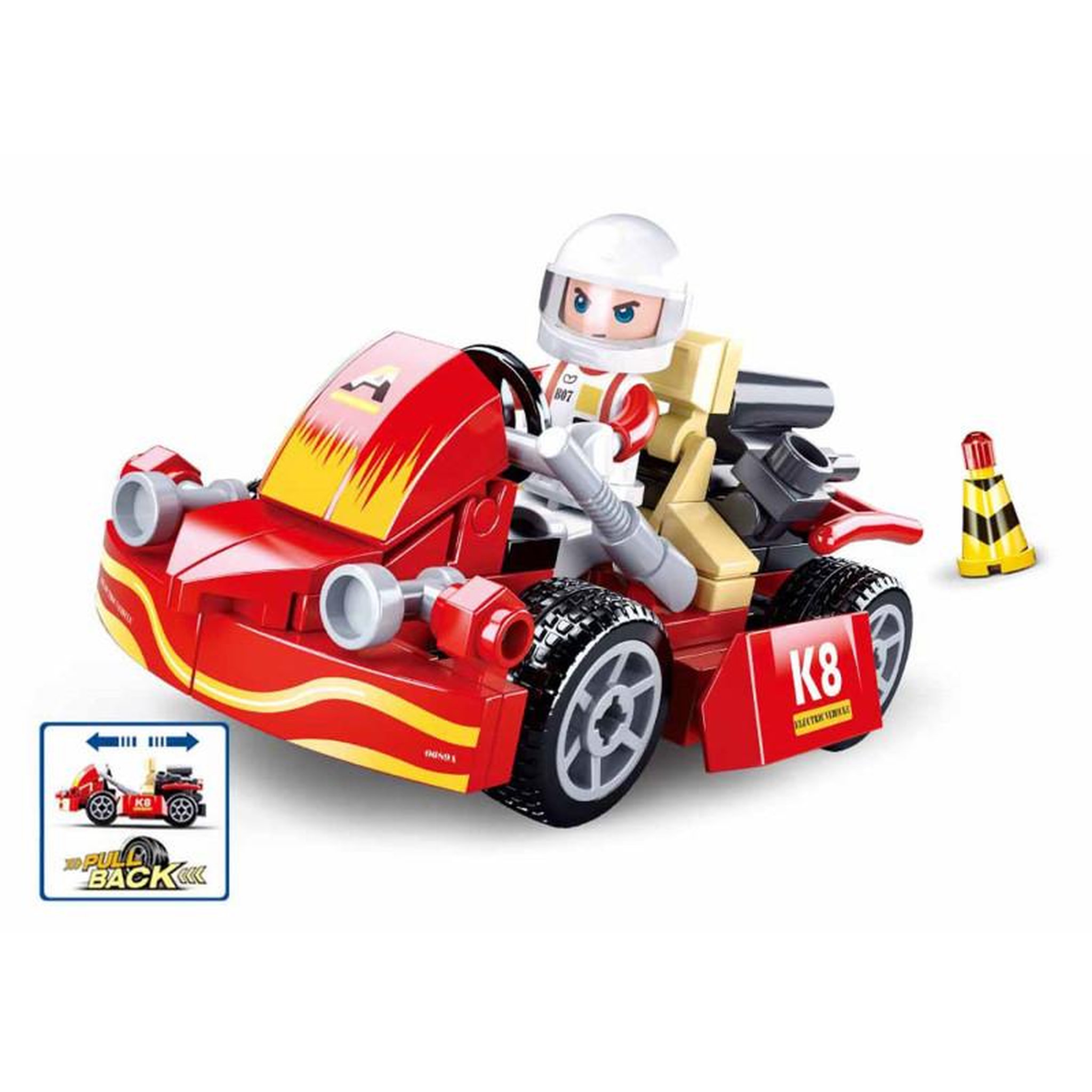 Voir la diapositive 2 : Sluban Sluban Pull Back Kart M38-B0899