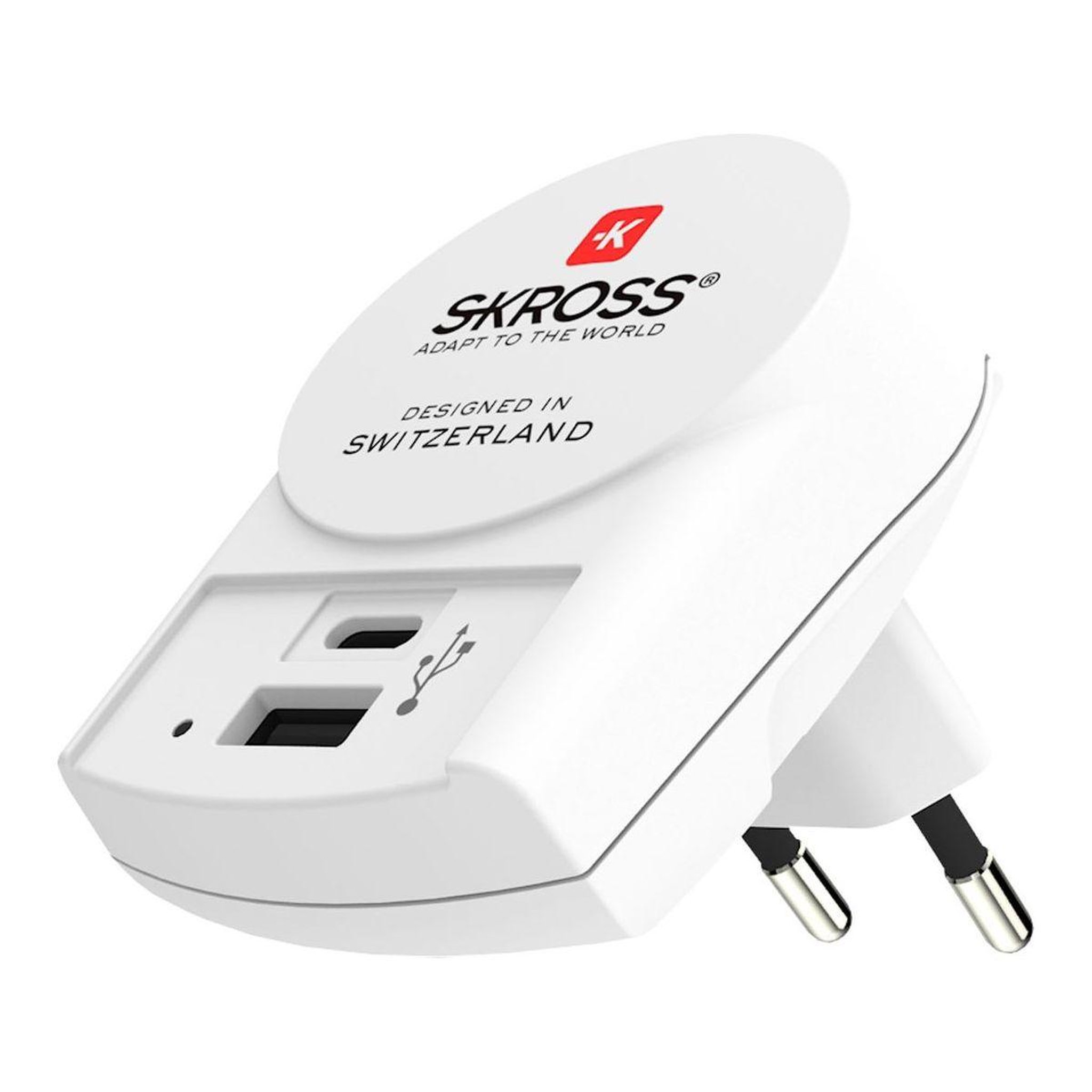 Skross Adaptateur prise Secteur Europe 1 USB + 1 TYPE C