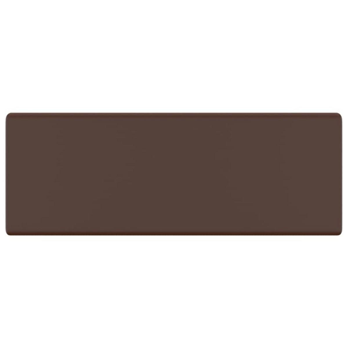 VIDAXL Lavabo carre a trop-plein Marron fonce mat 41x41 cm Ceramique