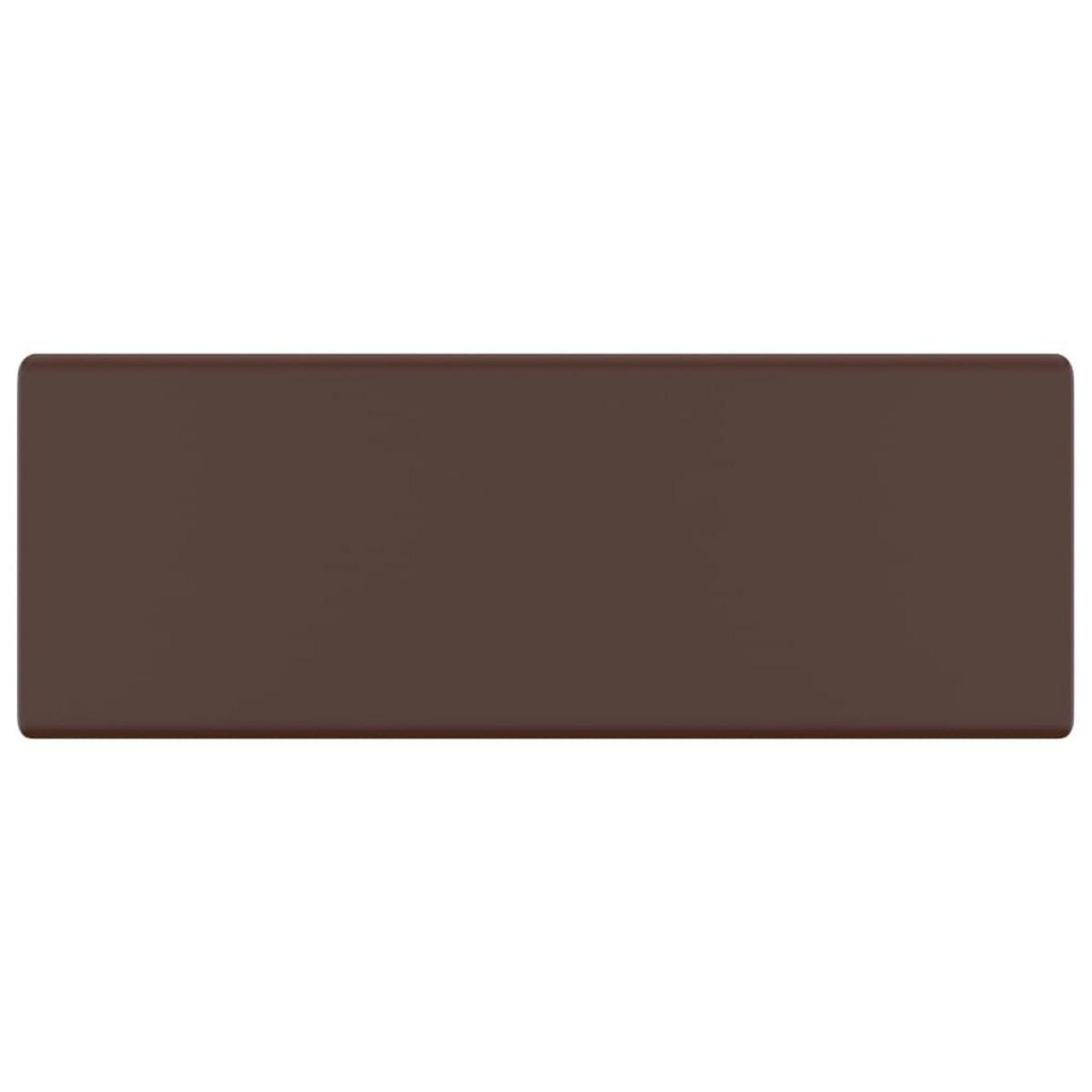 VIDAXL Lavabo carre a trop-plein Marron fonce mat 41x41 cm Ceramique